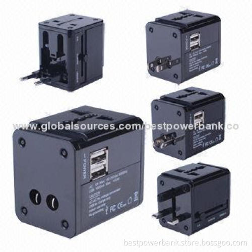 Universal Travel Adapter Multiple Plugs USB Output Home Chargers with UK/US/AU/EU Plug in One Patter